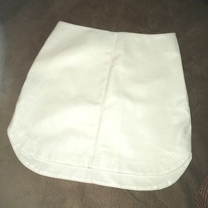 Blush Boutique White Faux Leather Mini Skirt